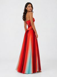 Seamless Pleated Sleeveless High Waisted Dress