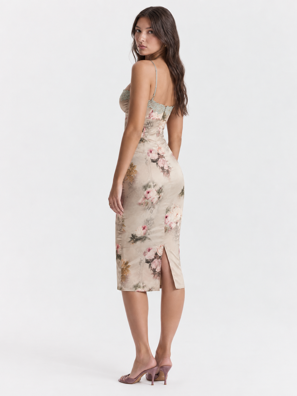 New Sexy Lace Sling Backless Sheath Dress