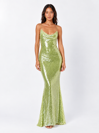 Sling Slim-fit Sequined Backless Long Dress Skirt Sexy Pure Desire