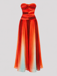 Seamless Pleated Sleeveless High Waisted Dress