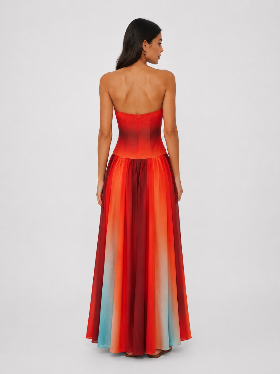 Seamless Pleated Sleeveless High Waisted Dress
